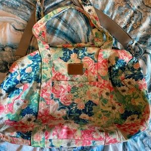Pink Floral Weekender Bag